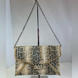 Henri Bendel “Miss Bendel” Snakeskin Envelope Clutch